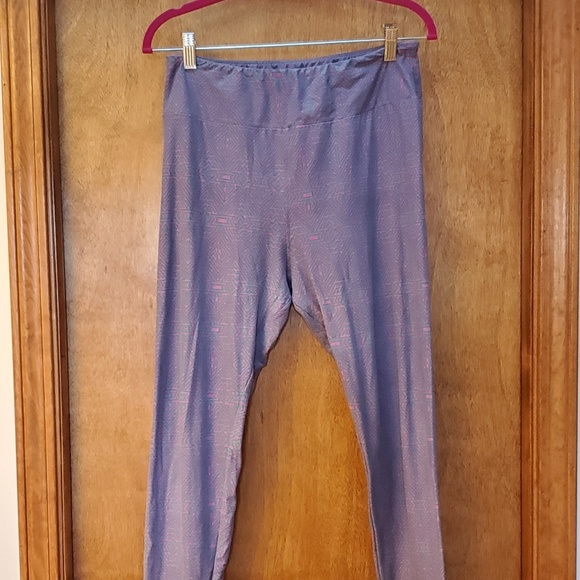 5/$16 LuLaRoe TC Teal and Pink (Purple) Leggings - Picture 1 of 2